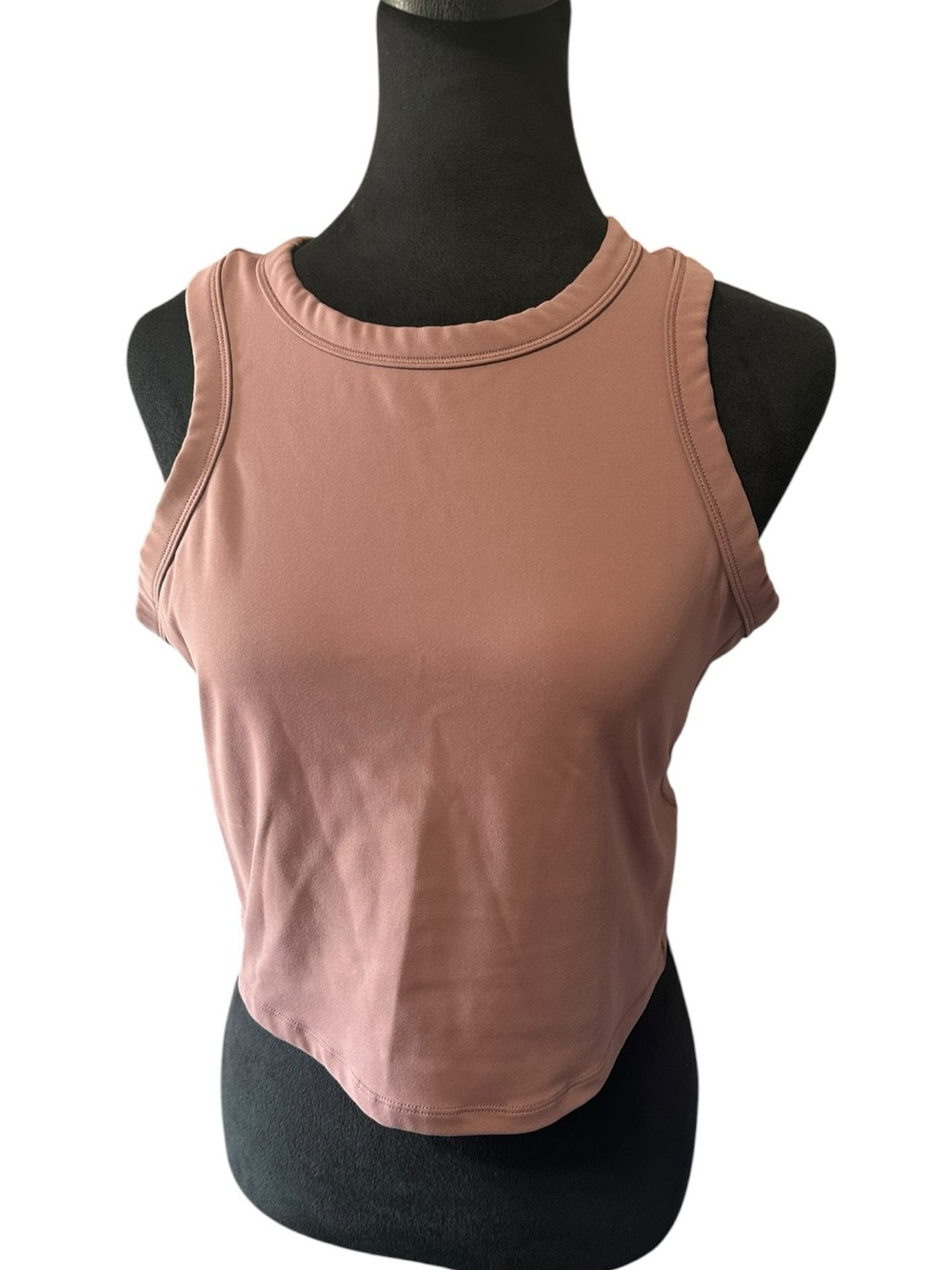 Nike One Dri-FIT Women’s Crop Tank Top Size L Dusty Rose Mauve Athletic Workout